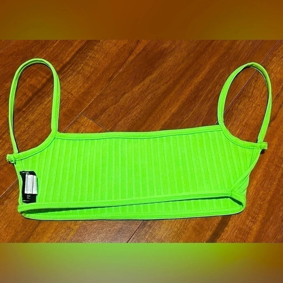 Pretty Little Things Fluorescent Green Top - Picture 2 of 3